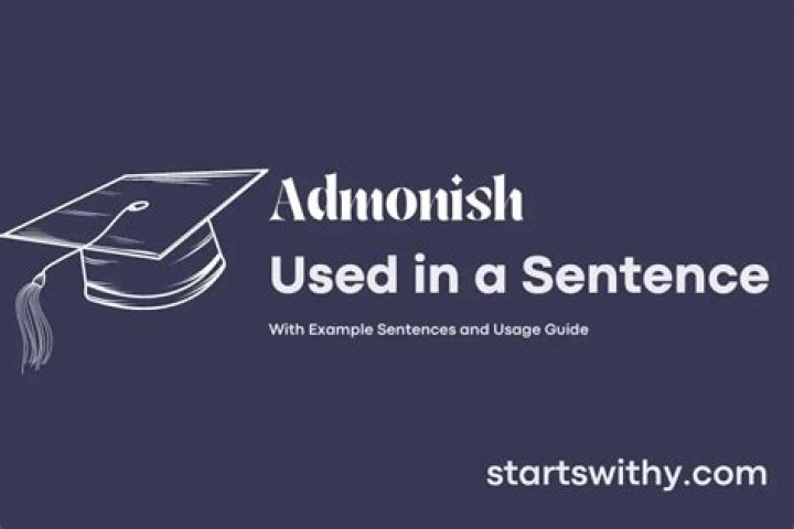 When we use admonish?