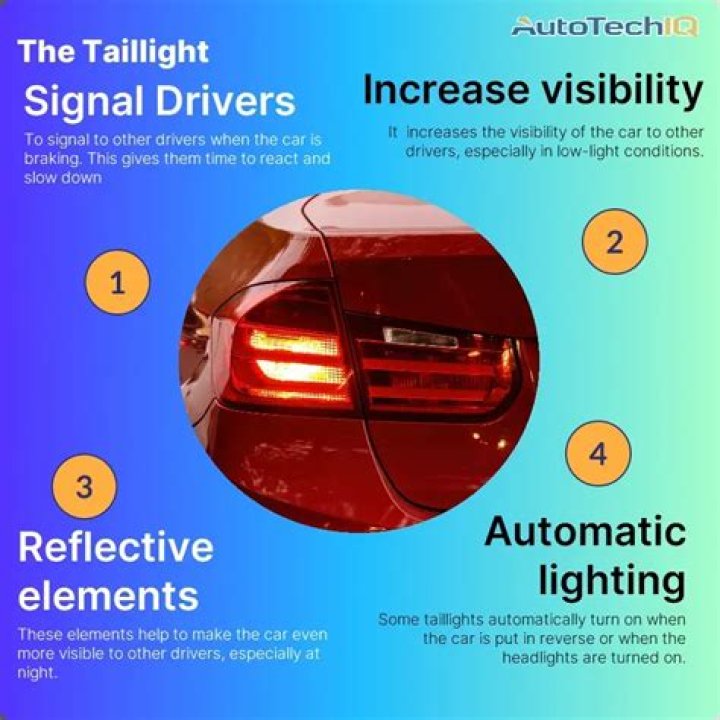 Where are the back tail lights of a car?