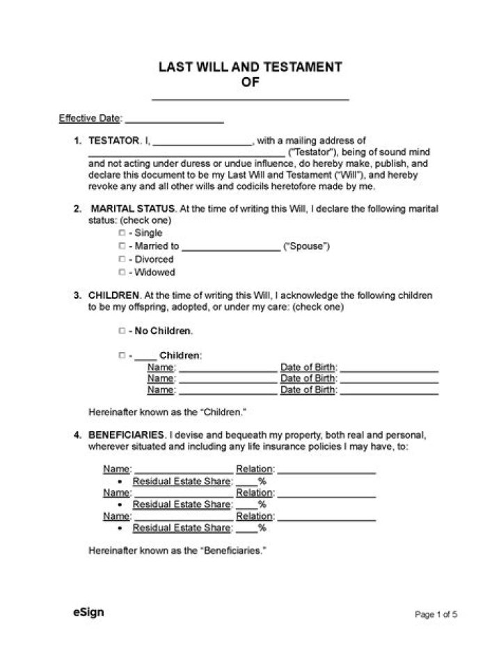 Where does the testator have to sign the will?