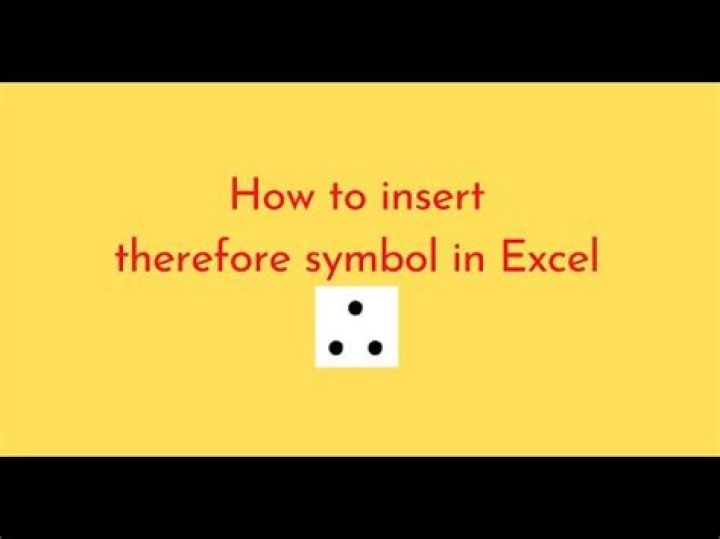 Where is the therefore symbol in excel?