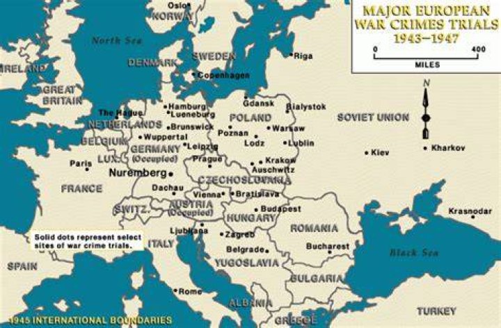 Where trials for war crimes took place?
