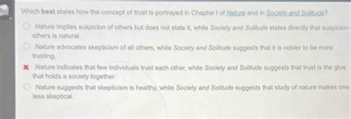 Which best states how the concept of trust is portrayed?