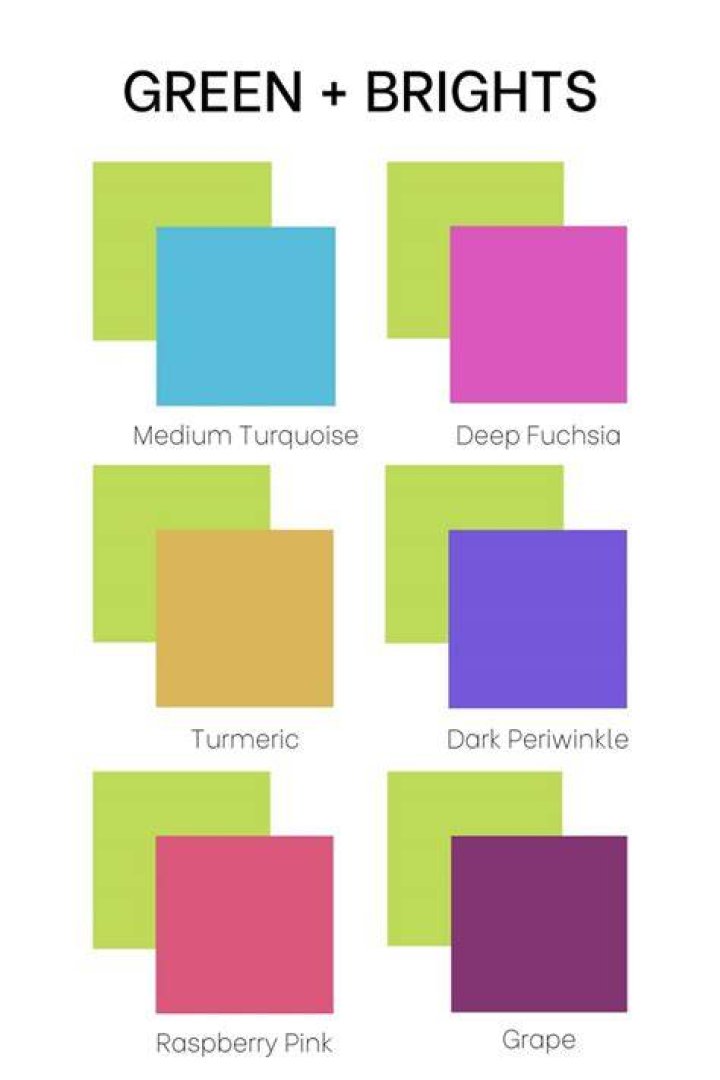 Which color contrast with green?