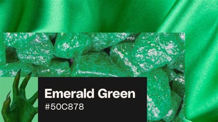 Which color is emerald green?