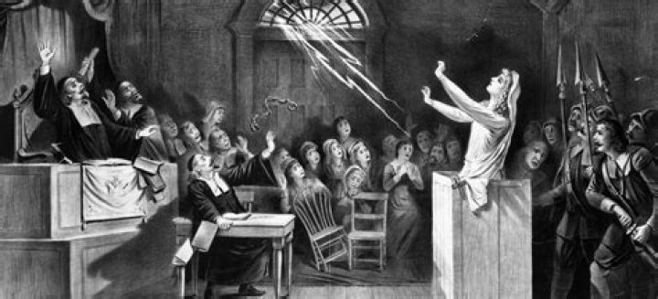 Which group held the salem witch trials?