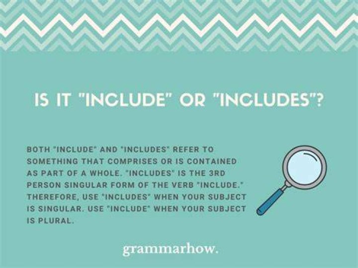 Which include or includes?