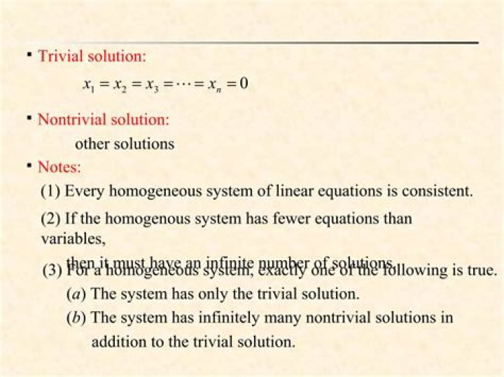 Which is trivial solution?