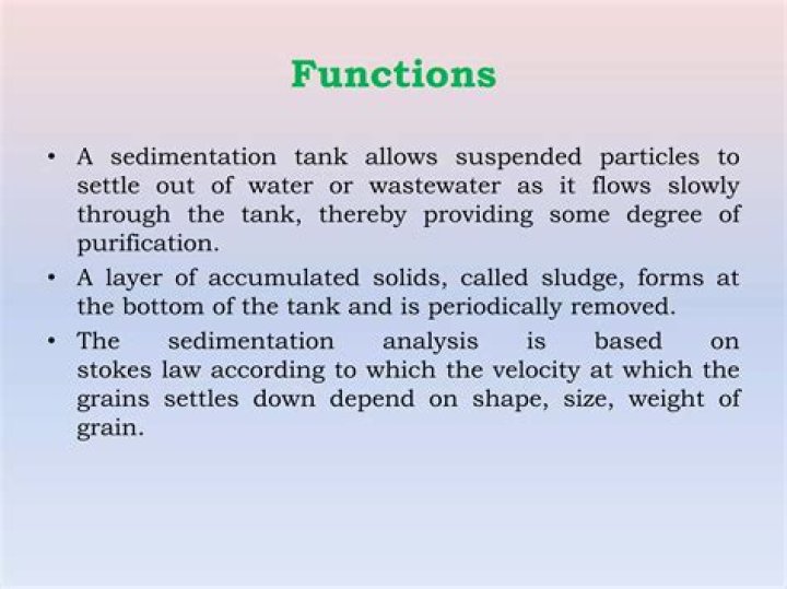 Which law explains sedimentation?