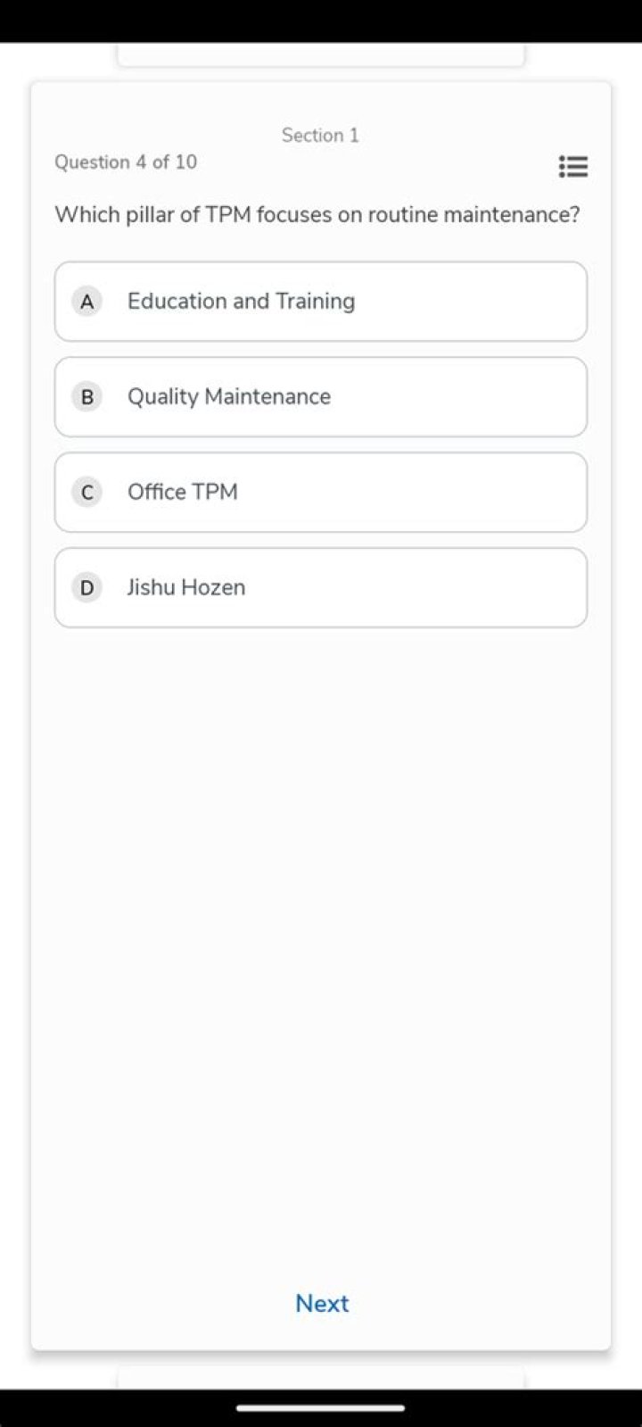 Which pillar of tpm focuses on routine maintenance?