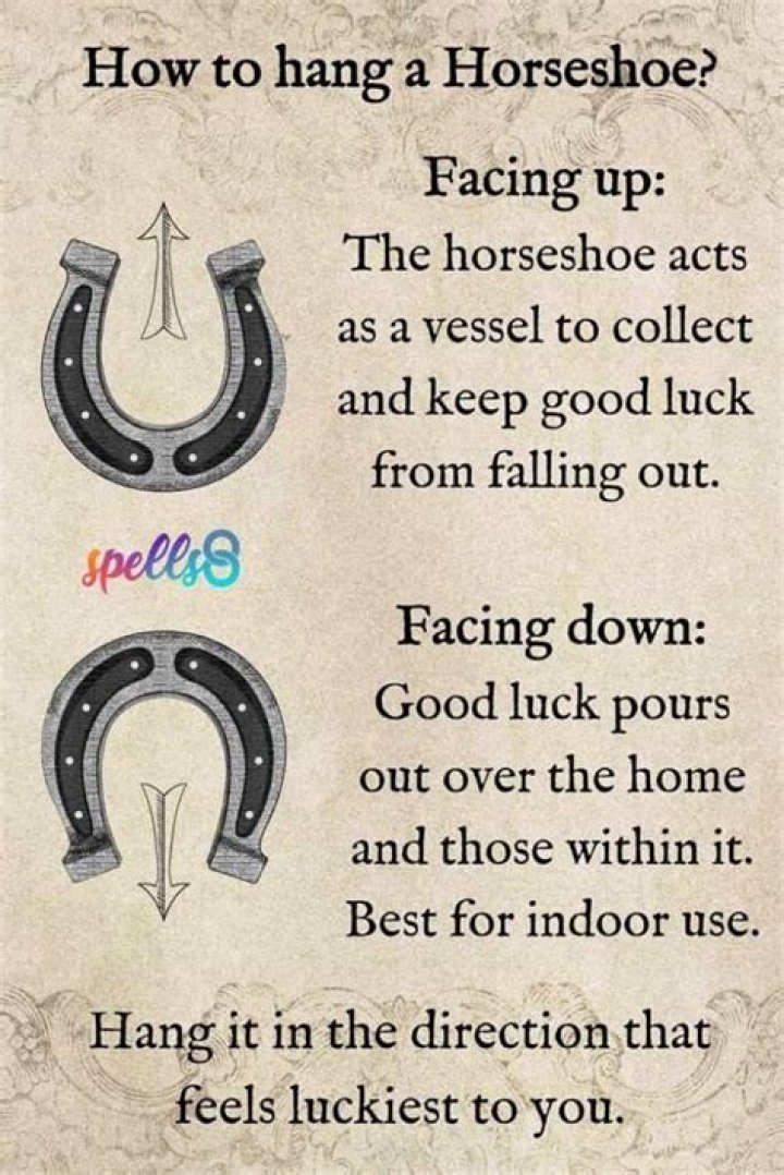 Which way should a horseshoe hang?