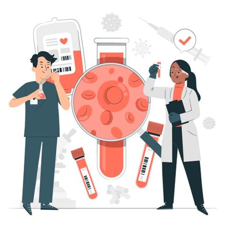 Who analyses blood tests?