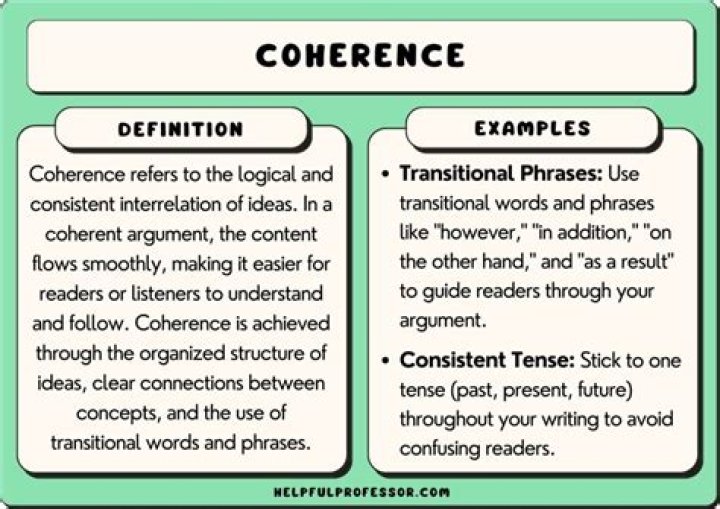 Who does coherence mean?