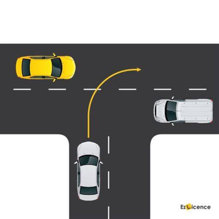 Who has right of way at a t junction?