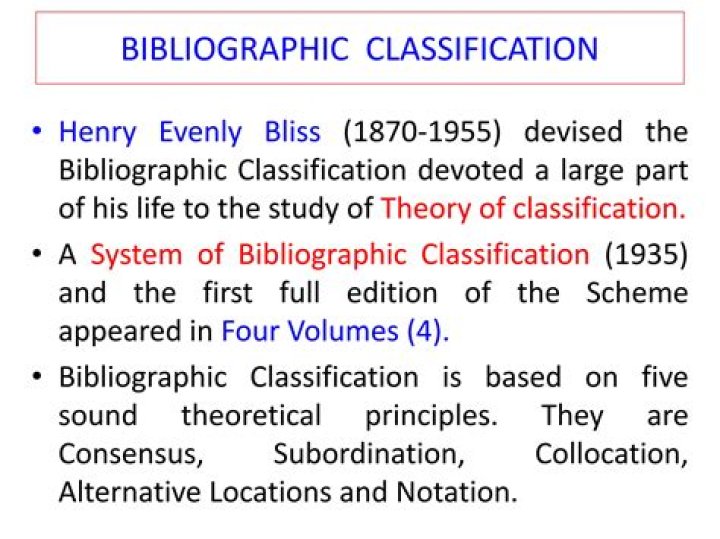 Who invented bibliographic classification?
