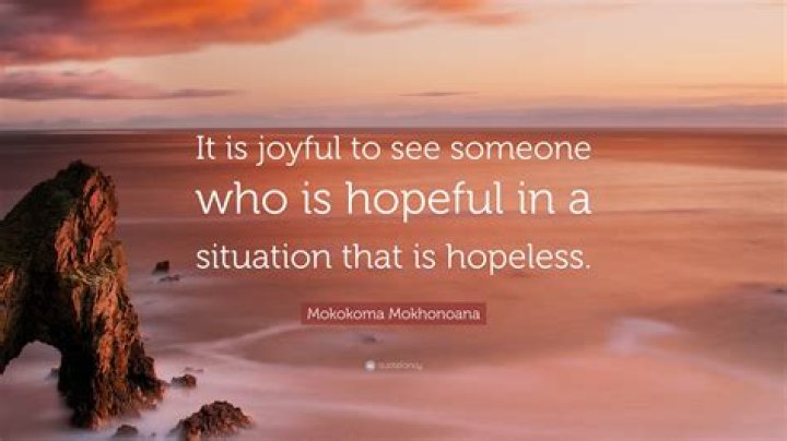 Who is hopeful person?