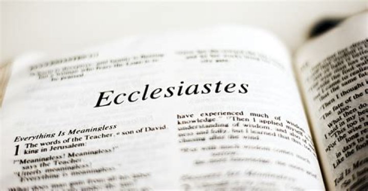 Who is the author of ecclesiastes?