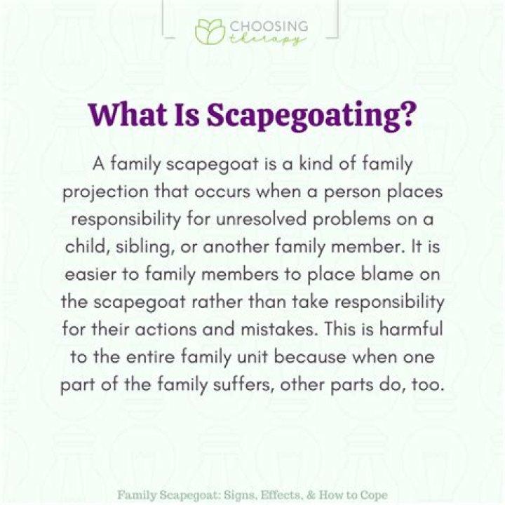 Why are scapegoats necessary?
