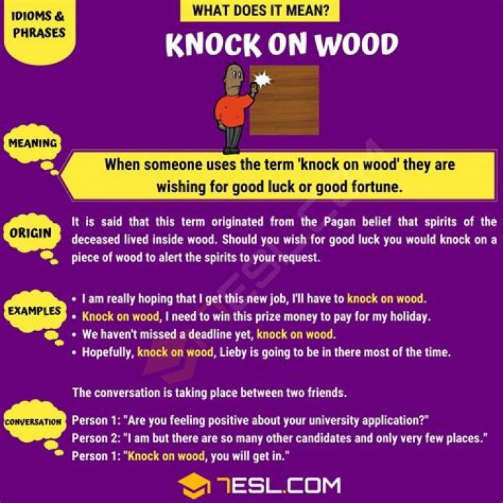 Why does knock on wood mean?