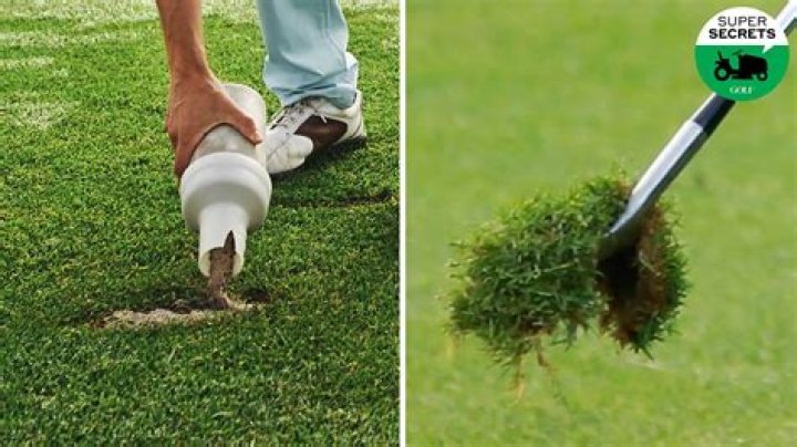 Why fill divots with sand?