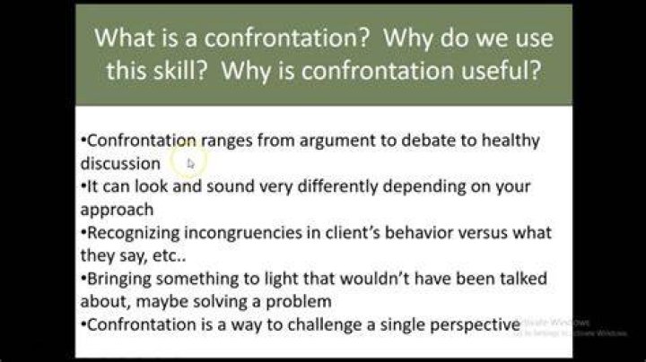 Why is confrontation in counseling?