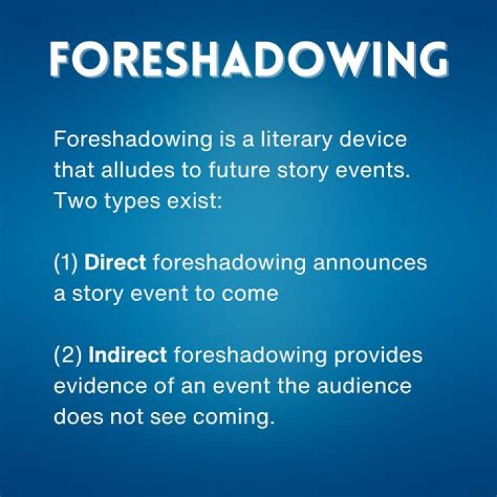 Why is foreshadowing used in stories?