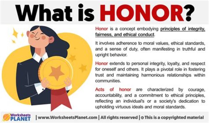 Why is honorable important in life?
