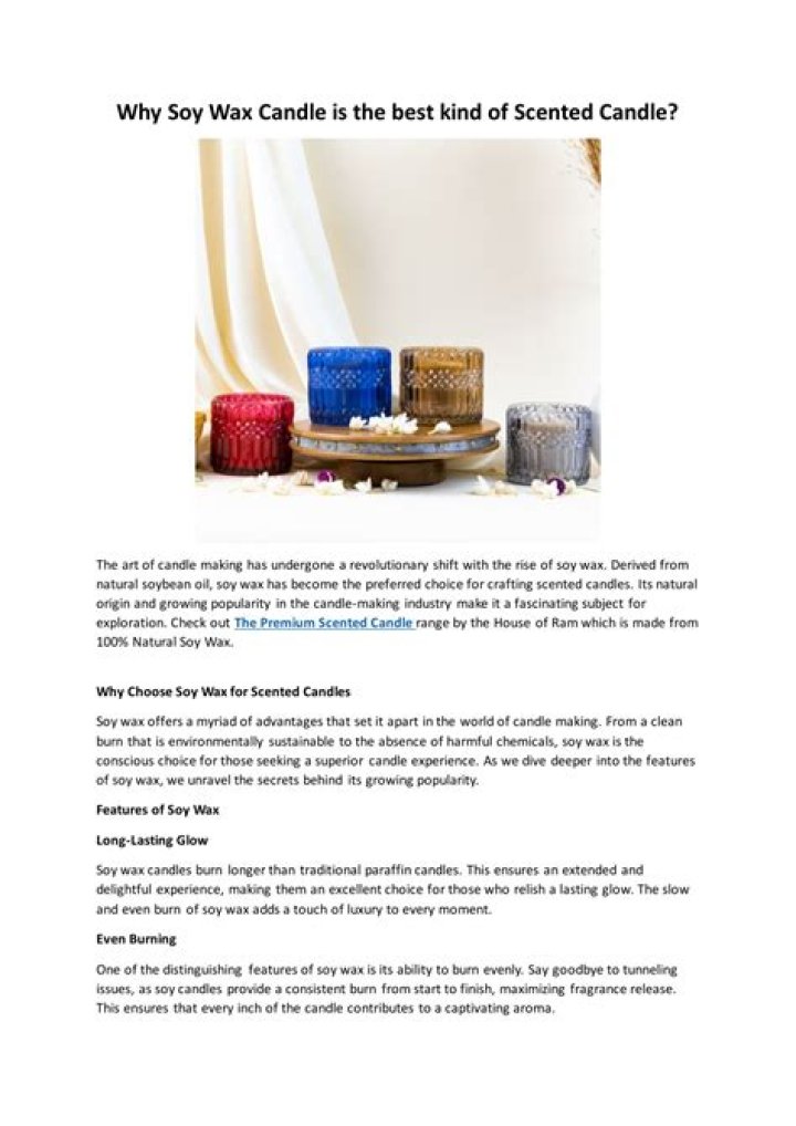 Why soy wax candle?