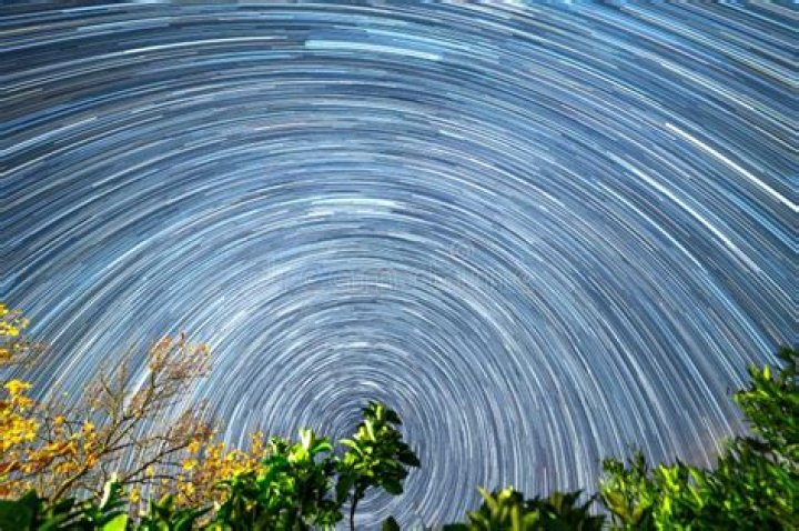 Why star trails are circular?